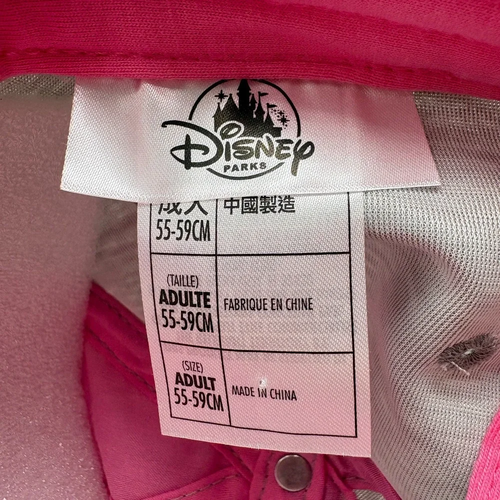 Walt Disney World Pink Gray Sequin Mickey Mouse Adjustable Baseball Cap